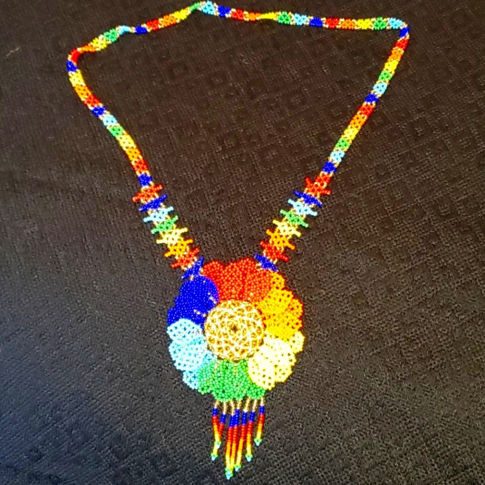 Artisanal Huichol necklace